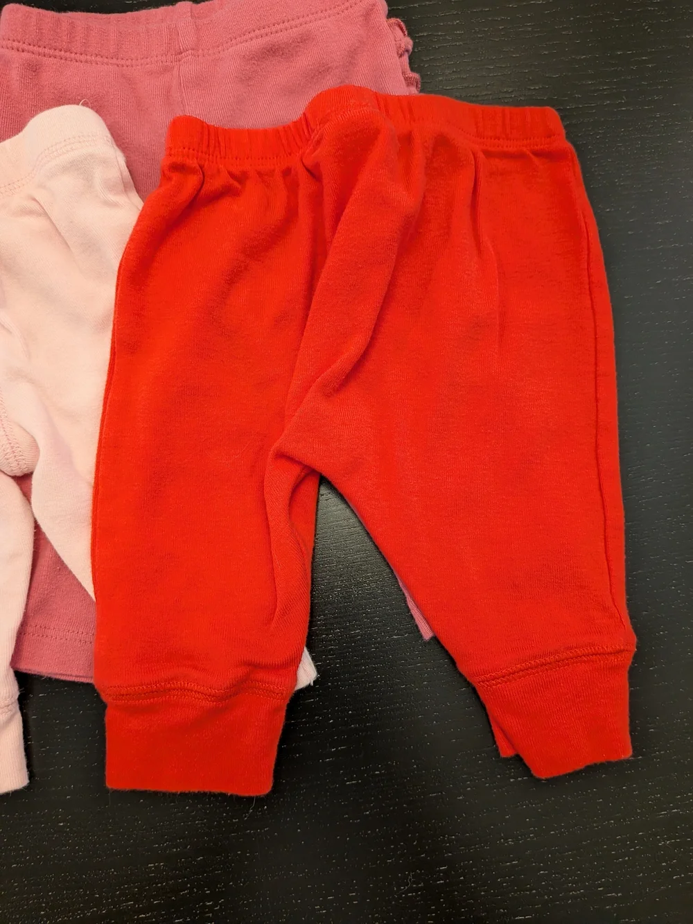 Carter's Three-Pack Pull-On Joggers - Red, Dusty Pink & Light Pink